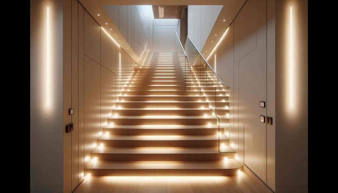 recessed lights for stairs
