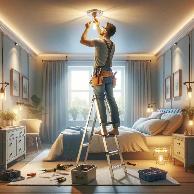 how to change bedroom light fixture