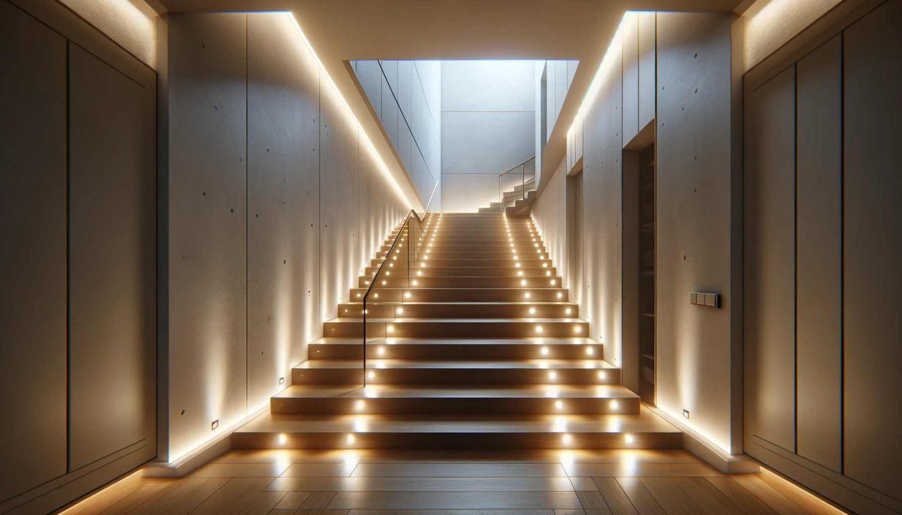 recessed lights for stairs