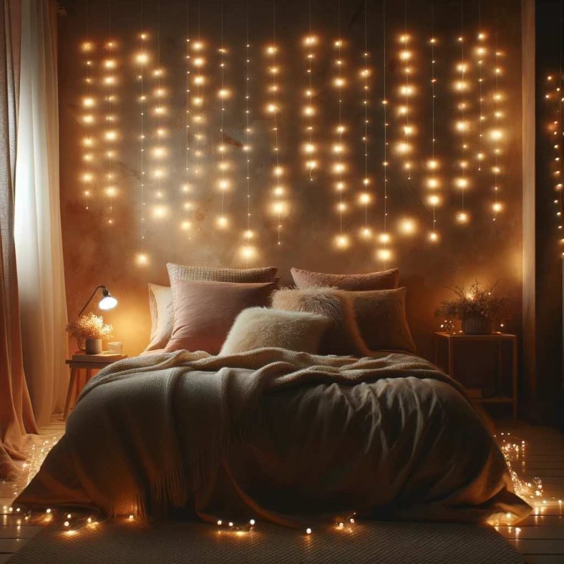 string lights for bedroom