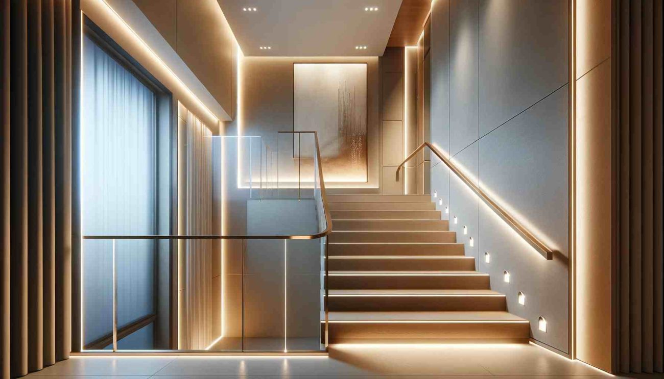 stair handrail lighting