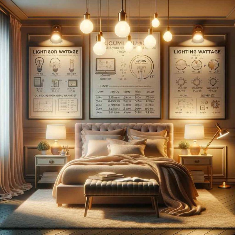 how many watts do i need for a bedroom light
