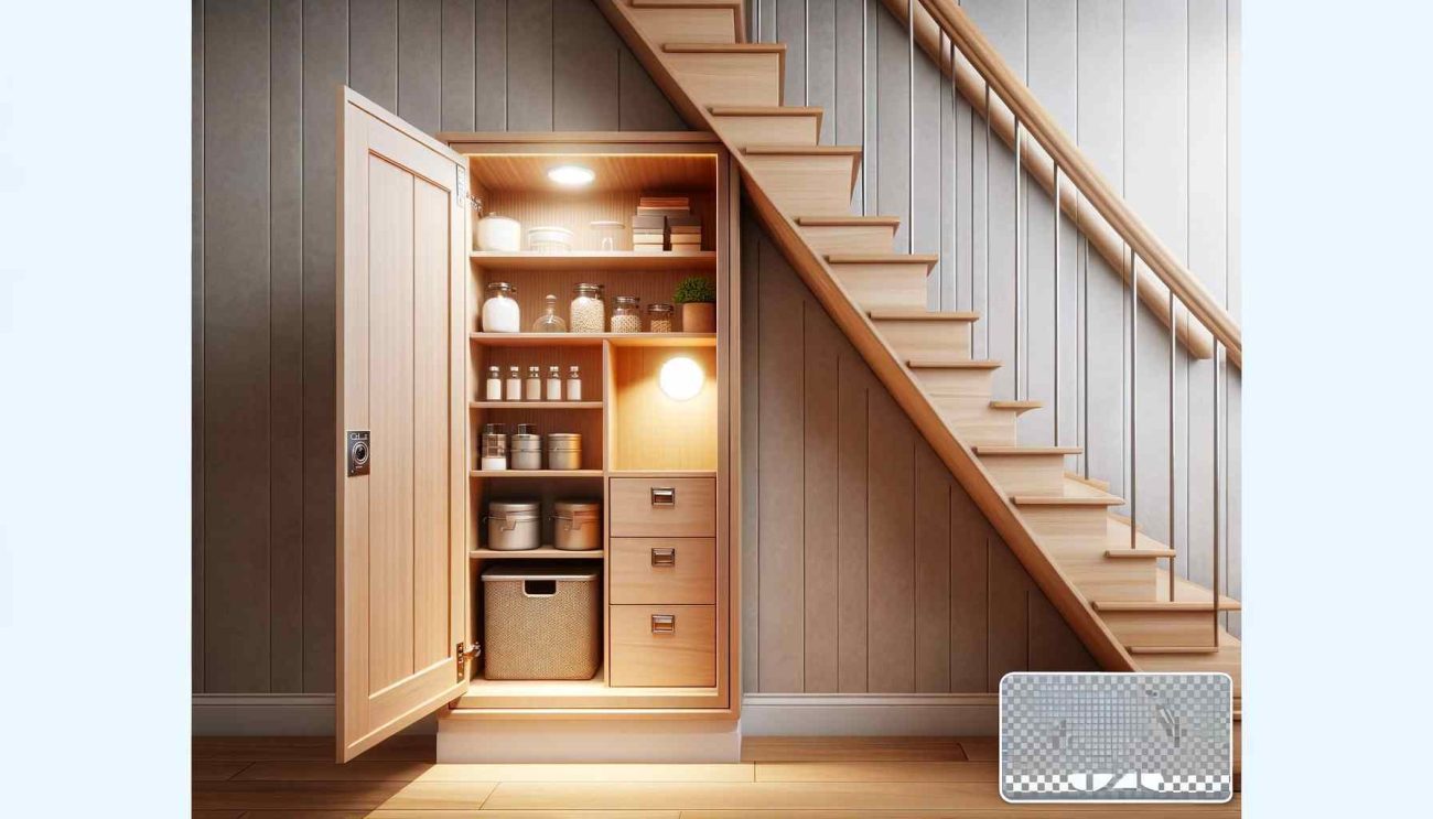 how to fit light socket in ceiling under stair cupboard