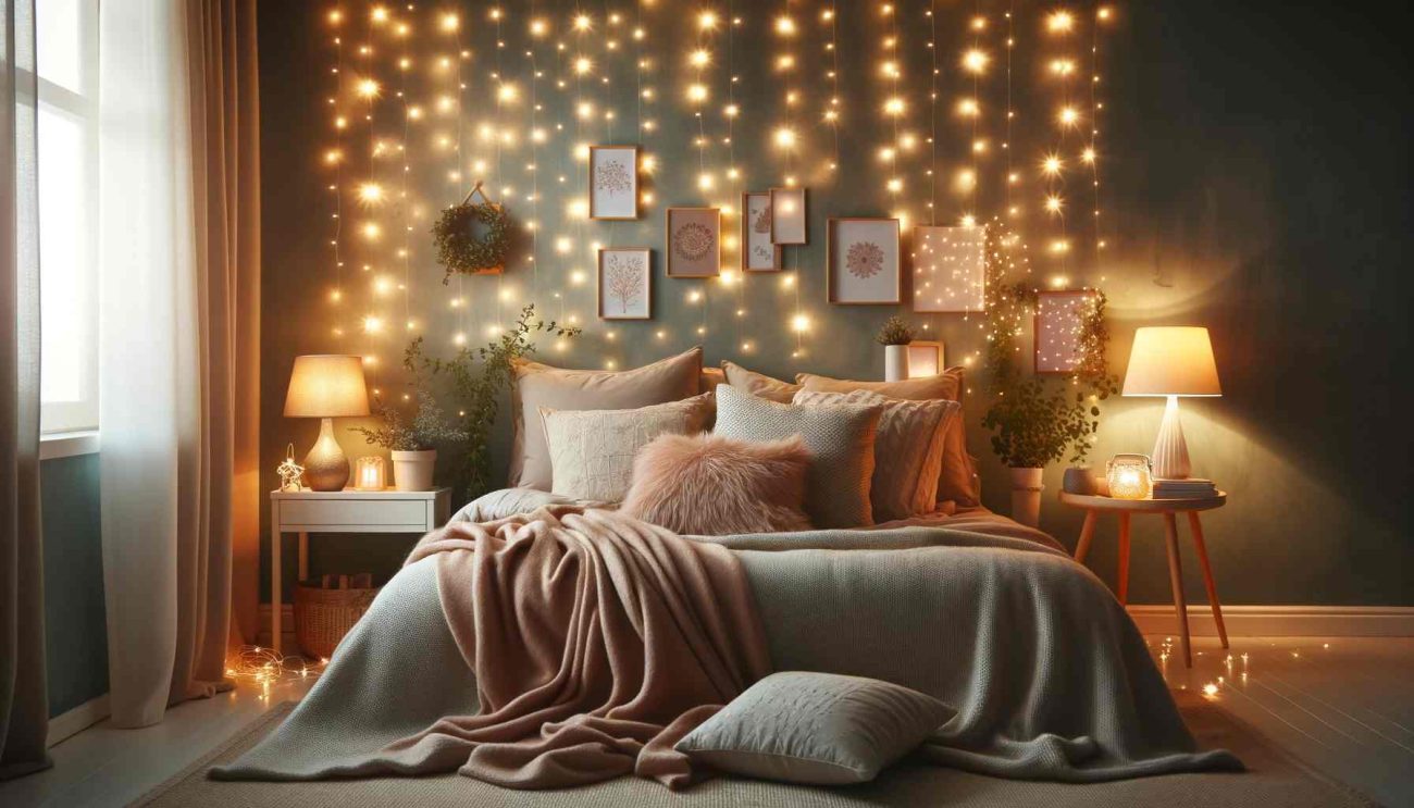 fairy lights for bedroom wall