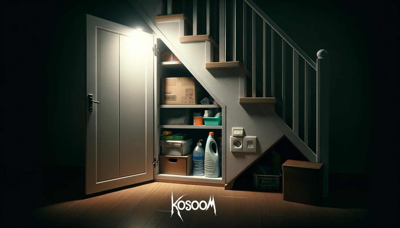 how to fit light socket in ceiling under stair cupboard