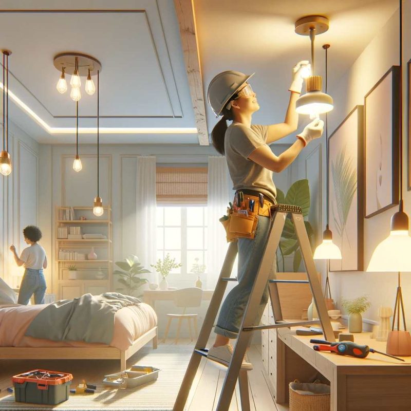 how to change bedroom light fixture