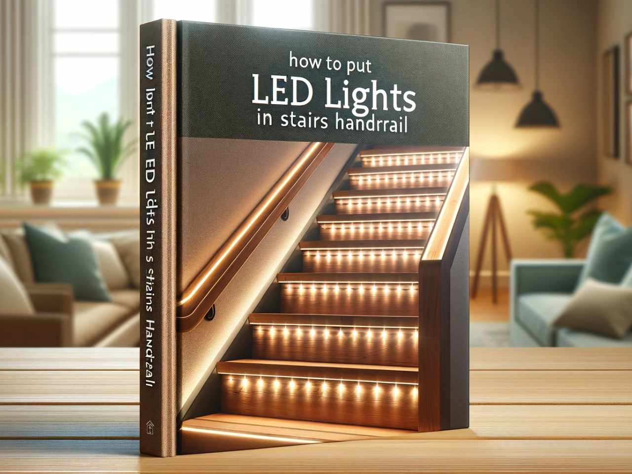 how to put led lights in stairs handrail