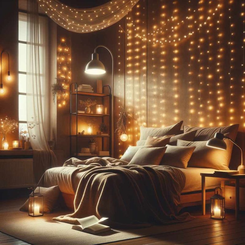 string lights for bedroom