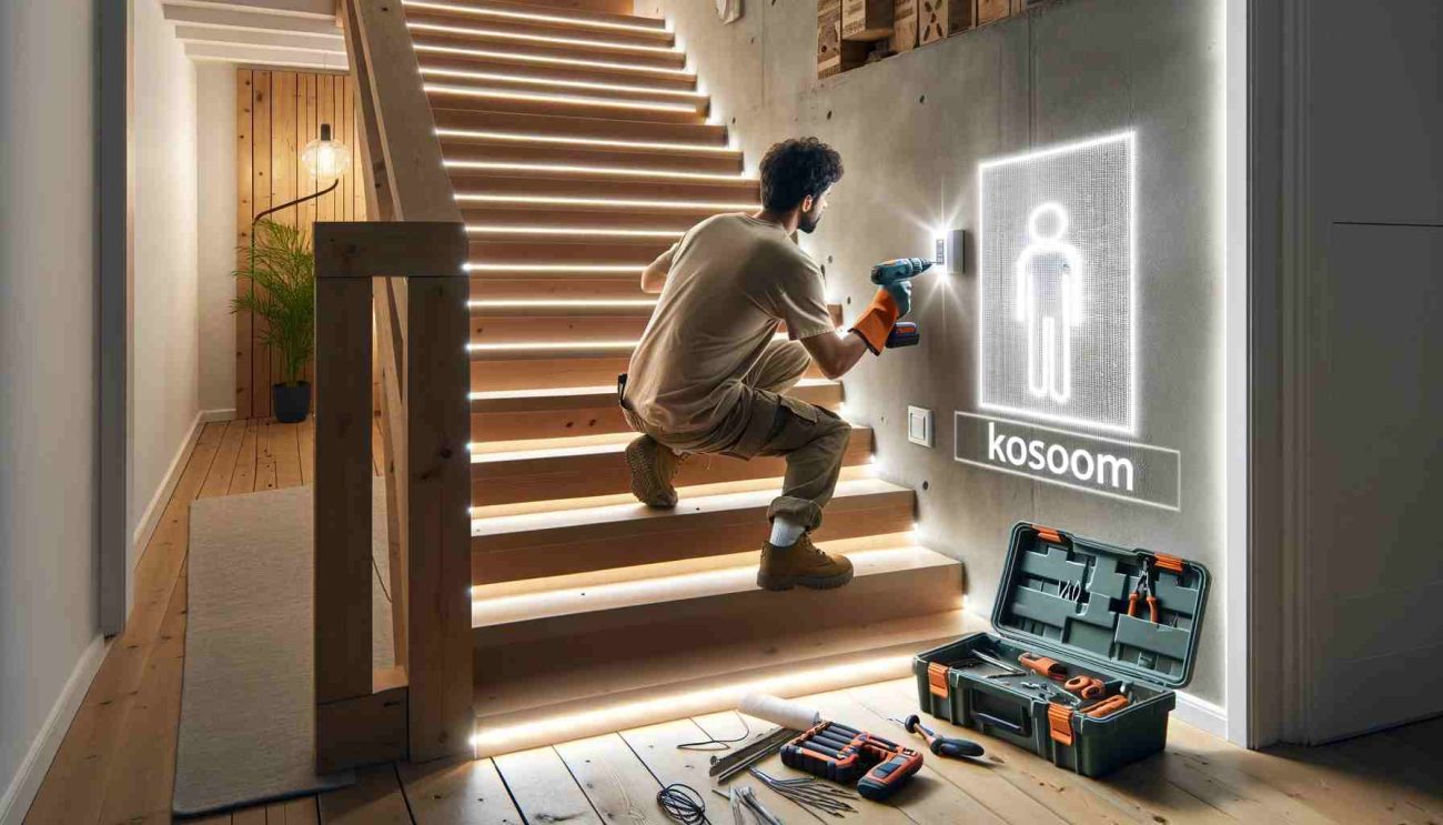 how to install motion sensor led stair lights