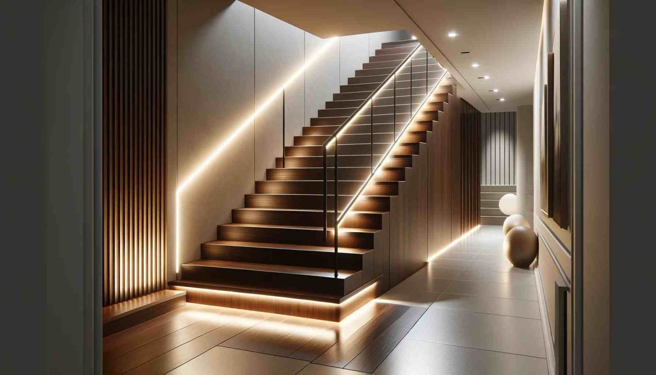 stair handrail lighting