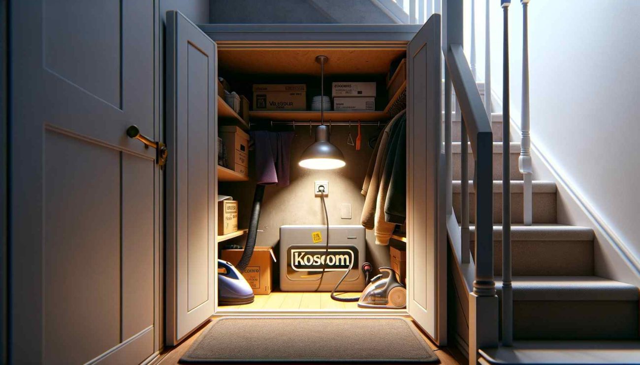 how to fit light socket in ceiling under stair cupboard