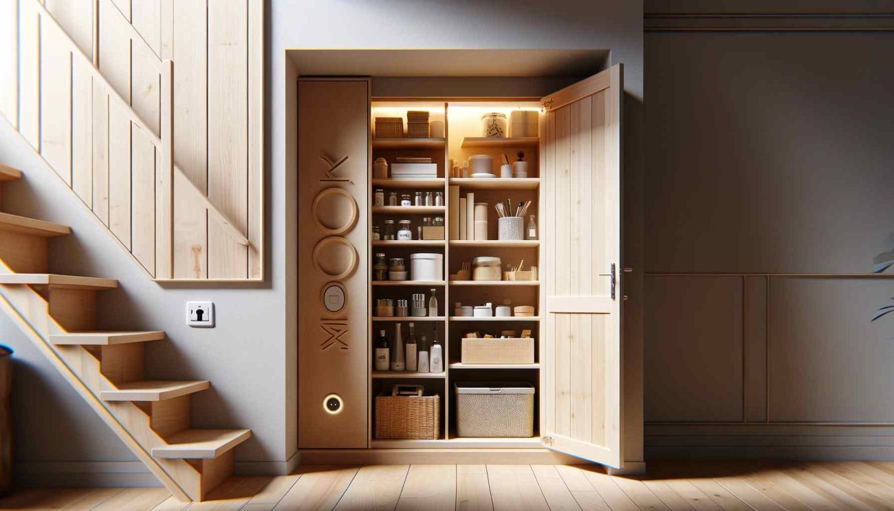 how to fit light socket in ceiling under stair cupboard
