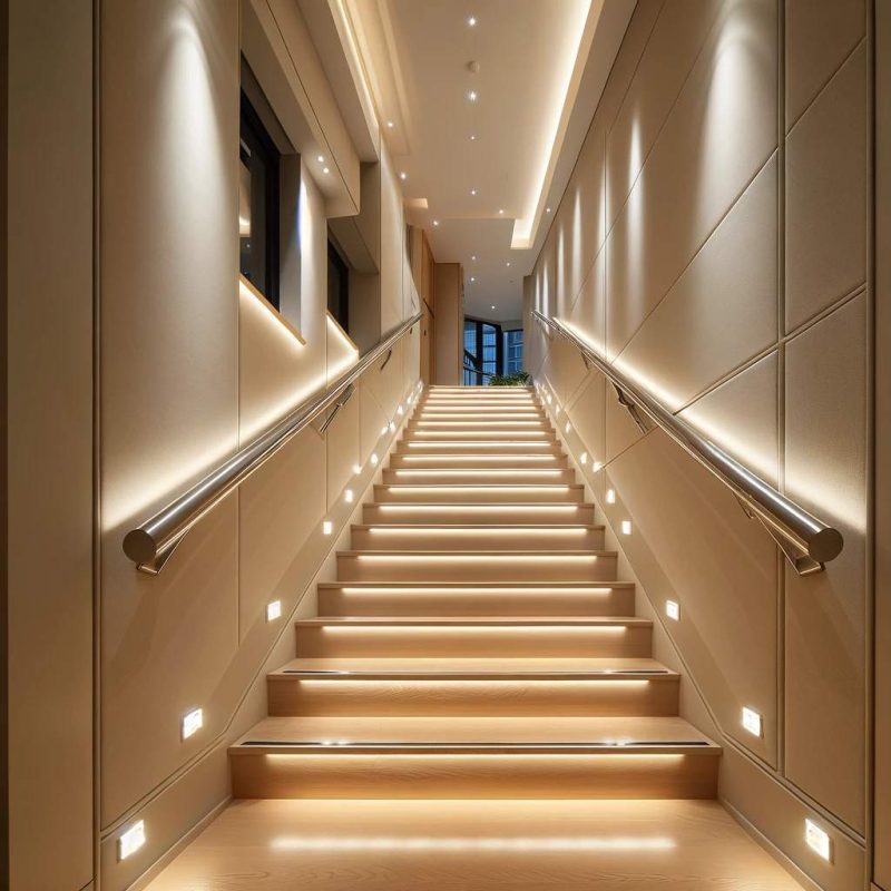 communal stair lighting