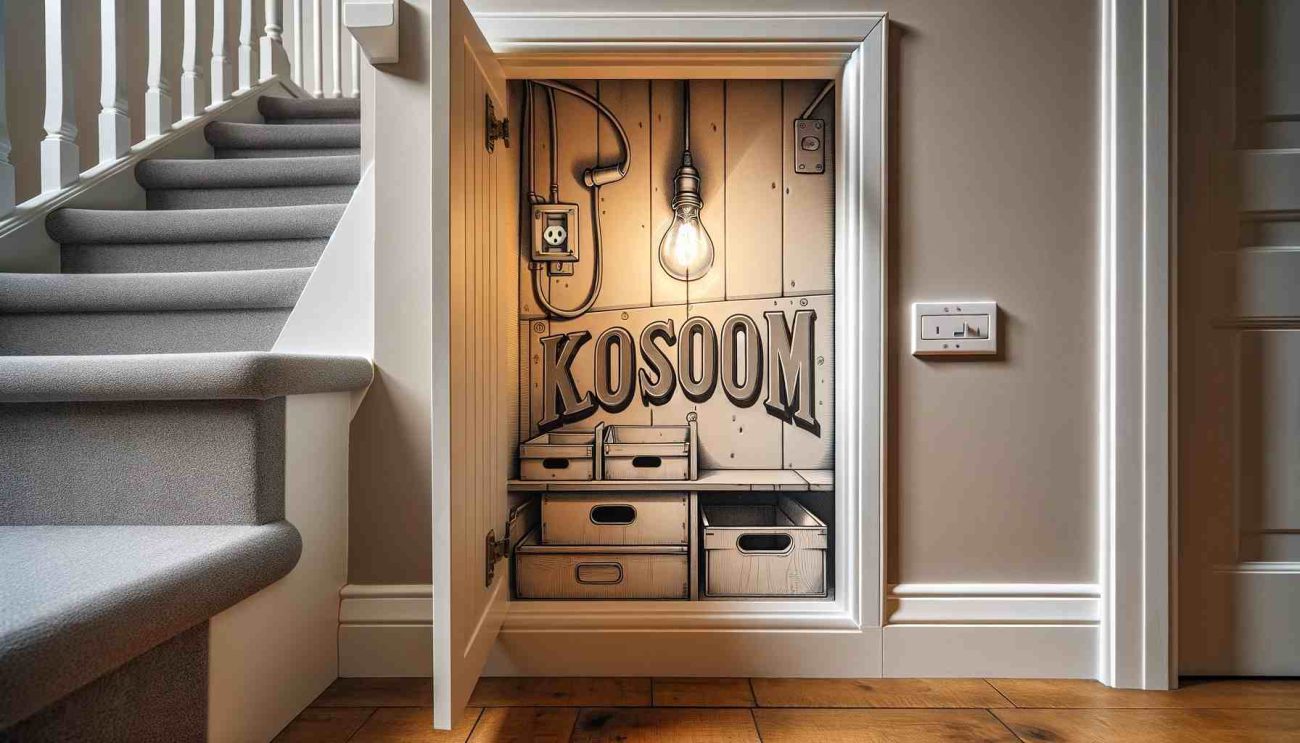 how to fit light socket in ceiling under stair cupboard