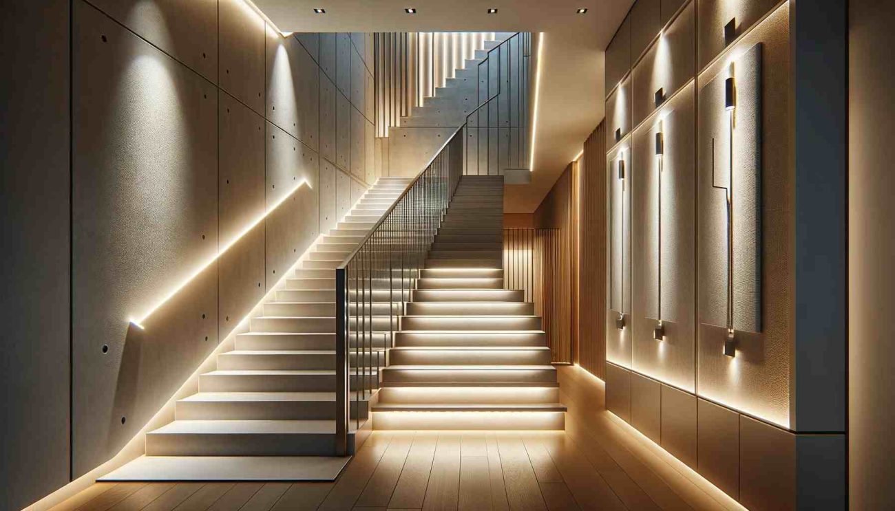 stair handrail lighting