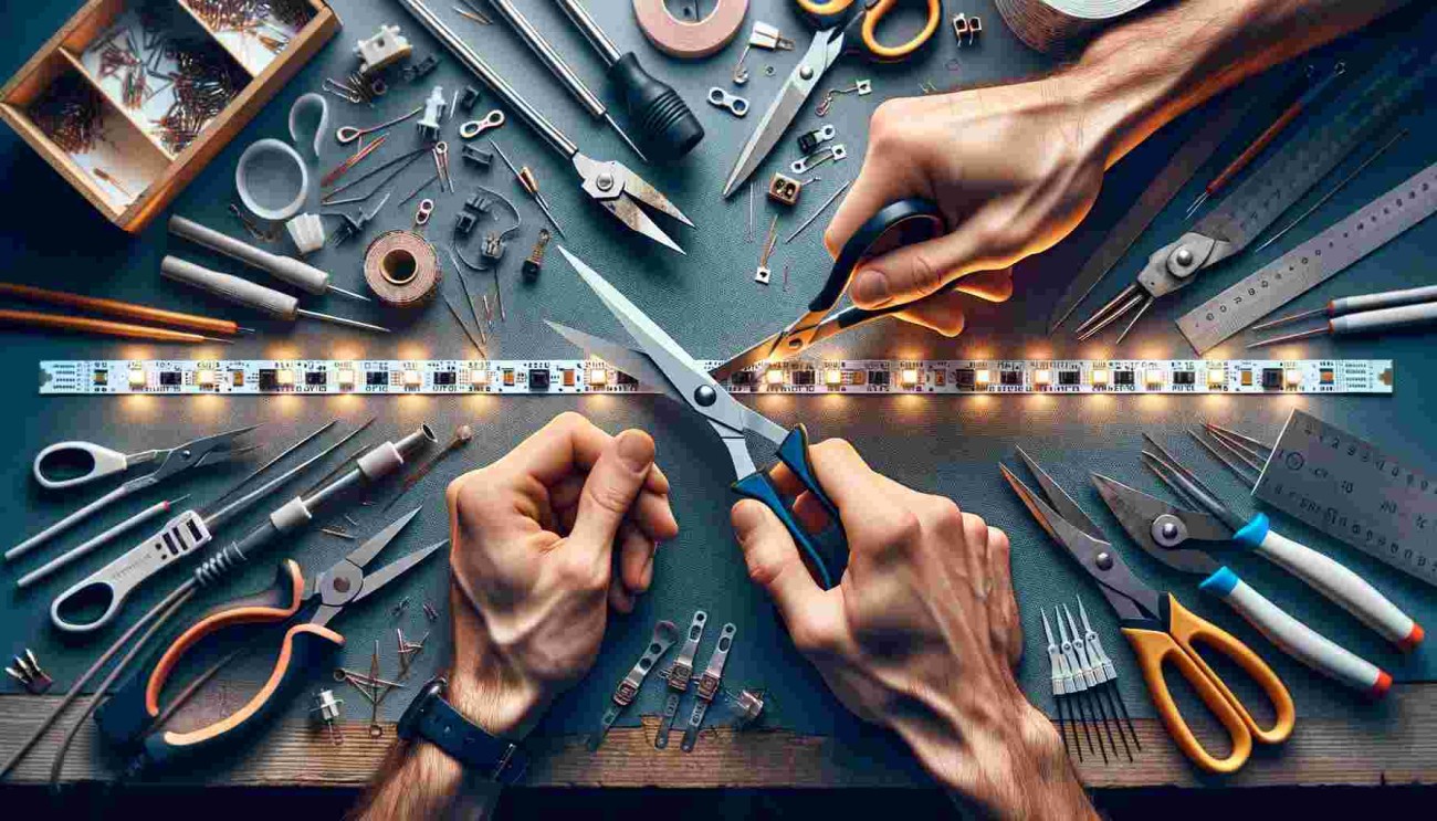 How do you cut LED strips to get power