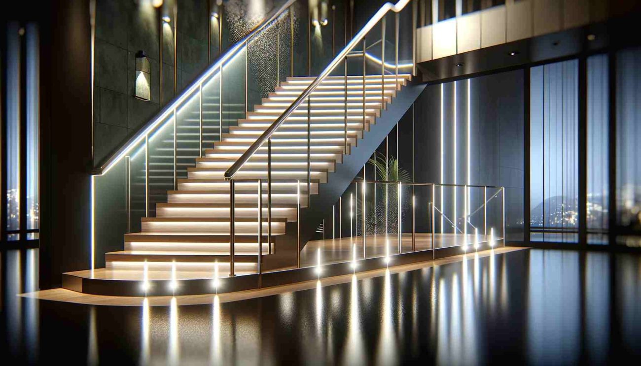 stair handrail lighting