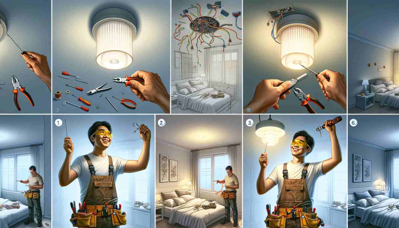 how to change bedroom light fixture