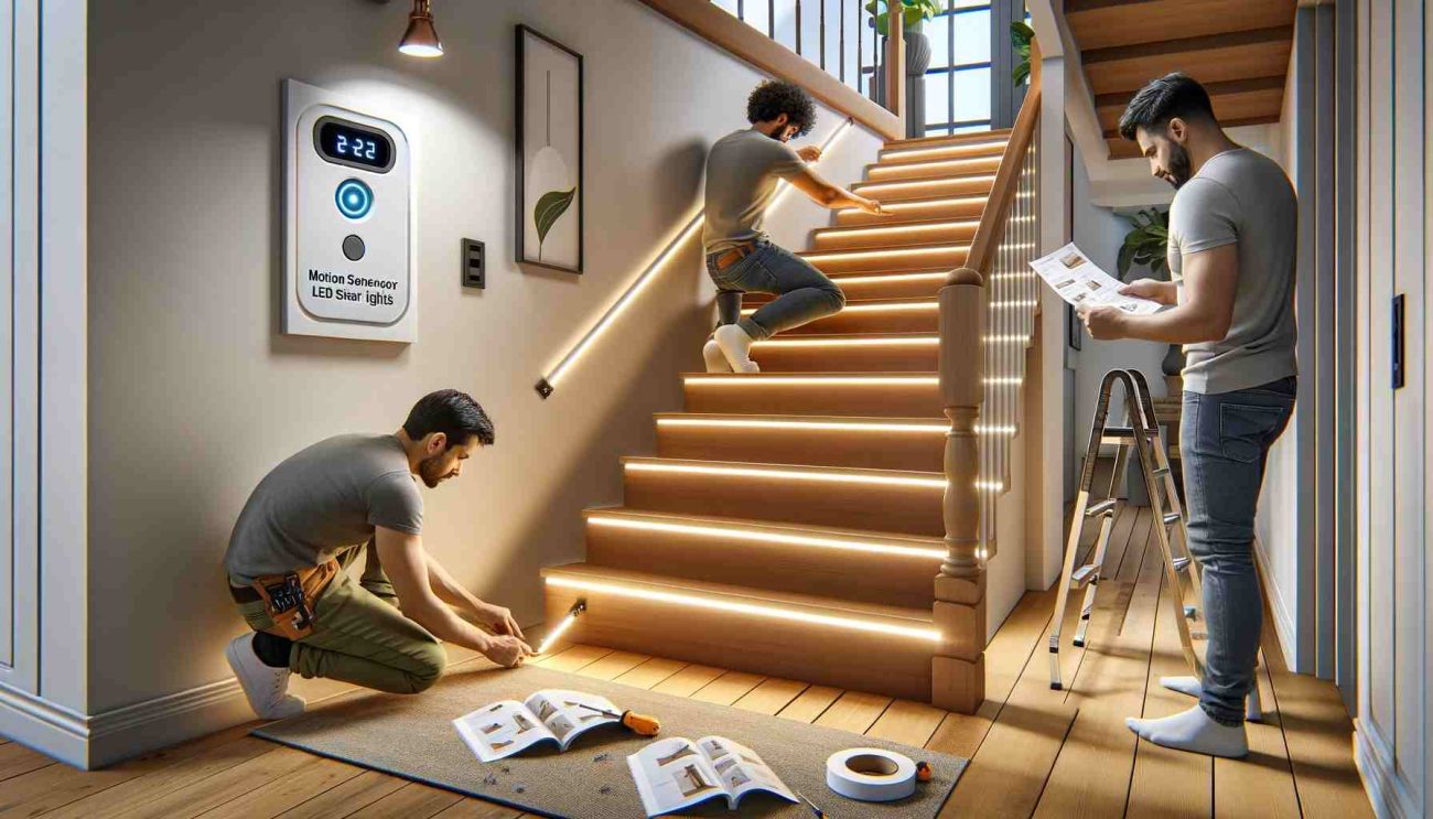how to install motion sensor led stair lights