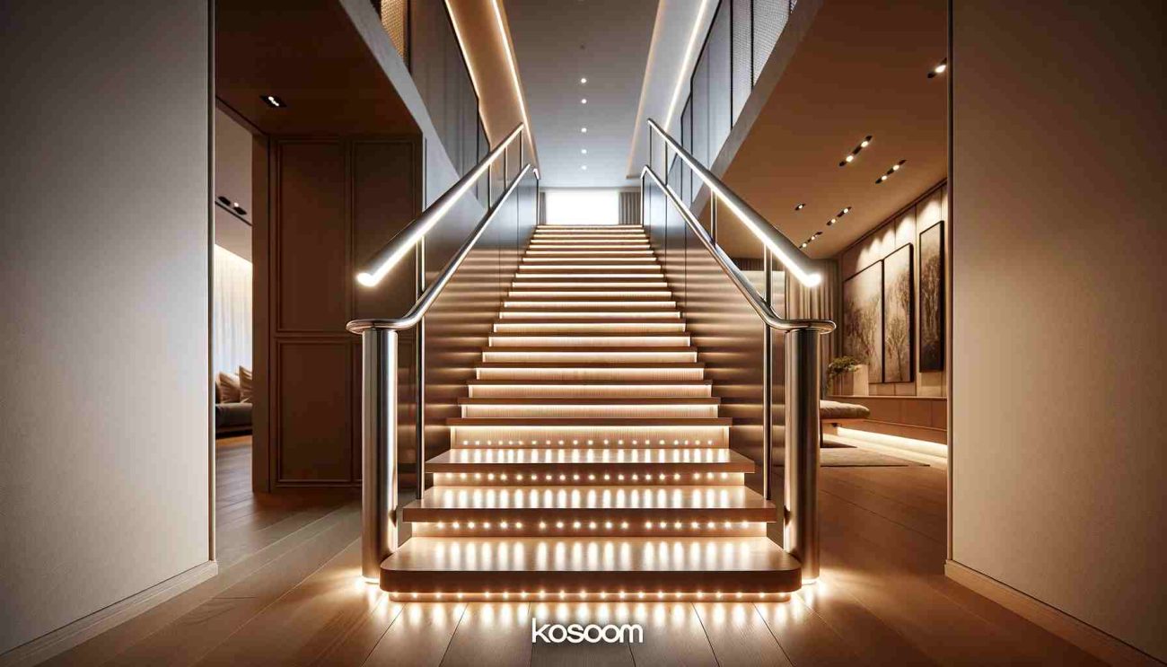 stair handrail lighting