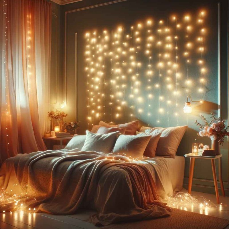fairy lights for bedroom wall