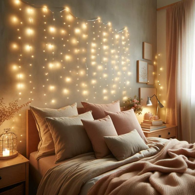 fairy lights for bedroom wall