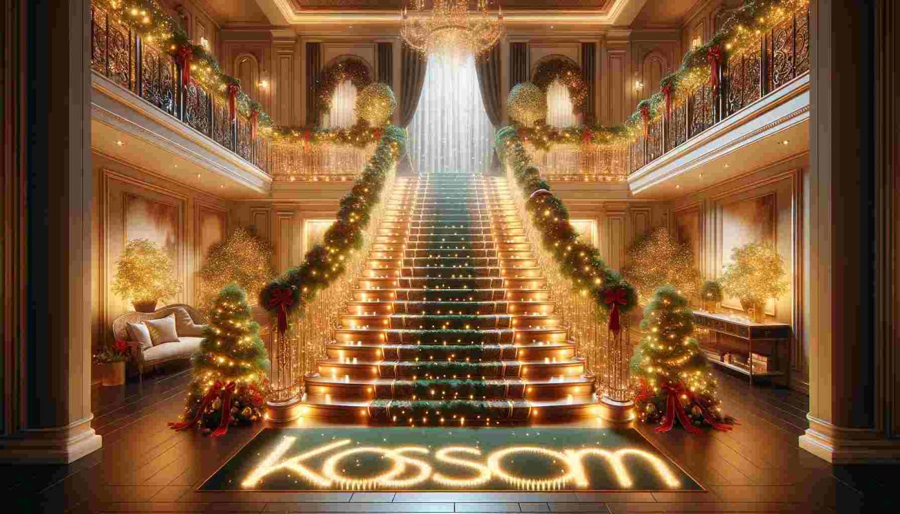 how to wrap lights around stairs