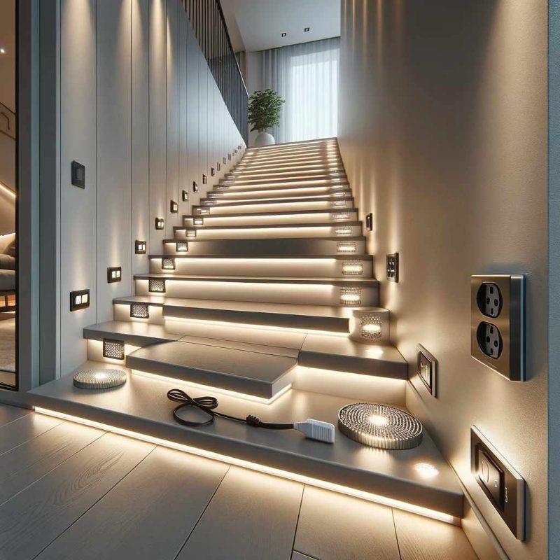 are stair lights 12v or 240v