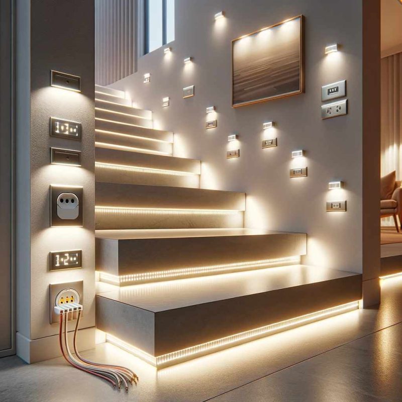 are stair lights 12v or 240v