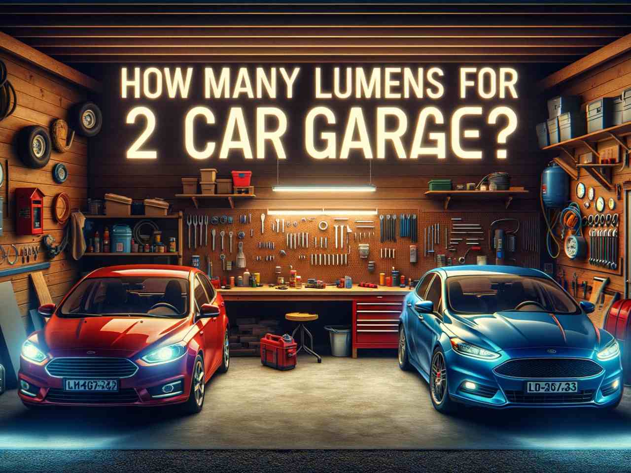 how many lumens for 2 car garage