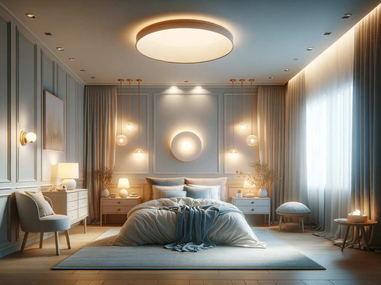 how many watts do i need for a bedroom light