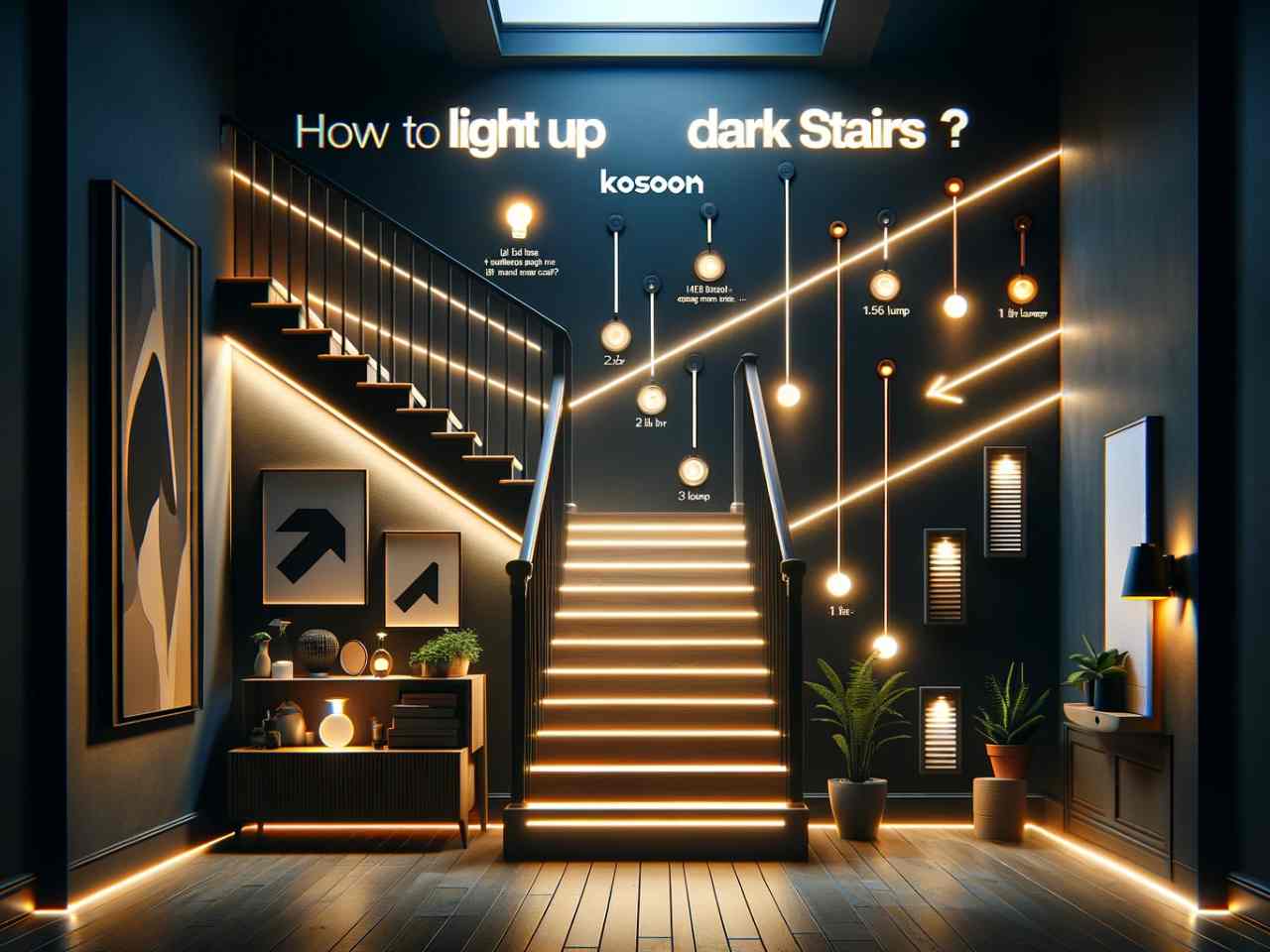 how to light up dark stairs