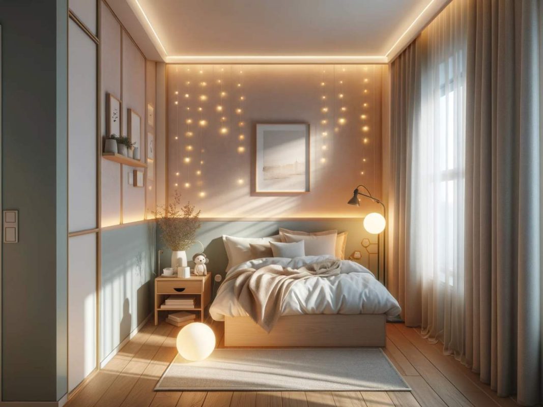 how to light a small bedroom