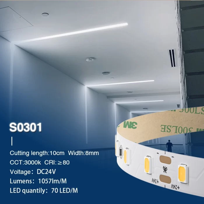 LED Strip Lights - 8w/3000k/1057lm/70LEDs/120˚ - Kosoom S0301-Electrician LED Lighting--S0301