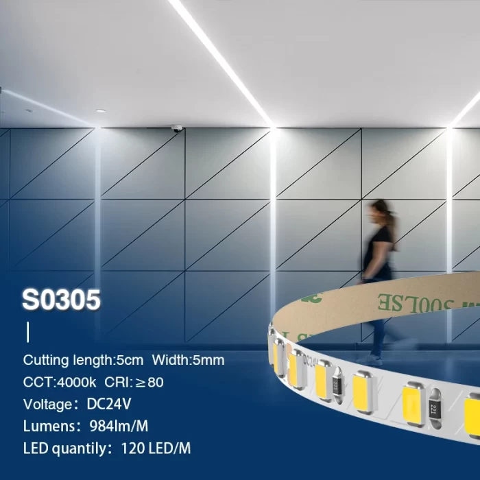 LED Strip Lights - 8w/4000k/984lm/70LEDs/120˚ - Kosoom S0305-Plug In LED Strip Lights--S0305