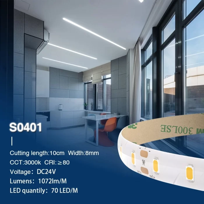 LED Strip Lights - 8w/3000k/1072lm/70LEDs - Kosoom S0401-All Products--S0401