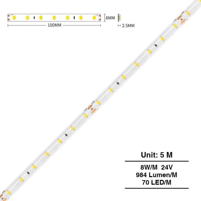LED Strip Lights - 8w/4000k/984lm/70LEDs - Kosoom S0402-Plug In LED Strip Lights--S0402