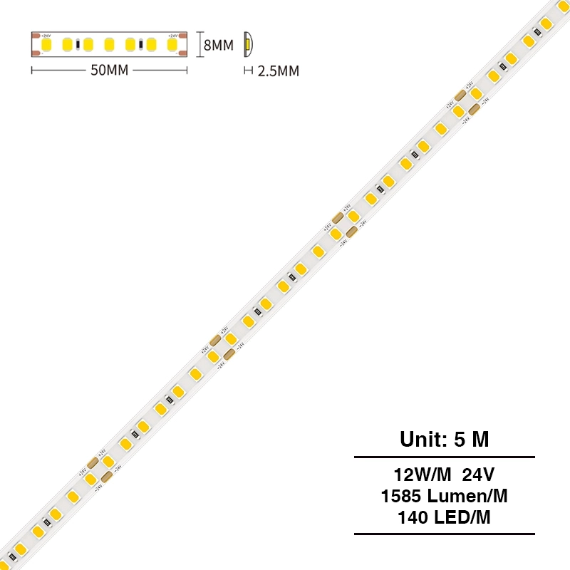 LED Strip Lights - 12w/3000k/1585lm/140LEDs - Kosoom S0403-USB LED Light Strip--S0403