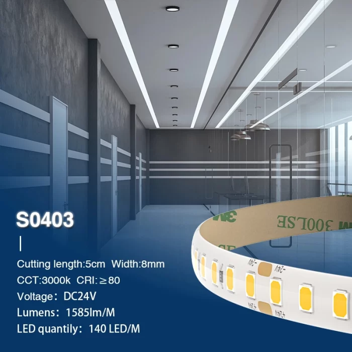 LED Strip Lights - 12w/3000k/1585lm/140LEDs - Kosoom S0403-Kitchen LED Strip Lights--S0403