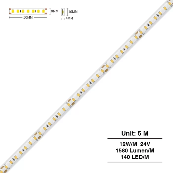 LED Strip Lights - 12w/3000k/1580lm/140LEDs - Kosoom S0502-Ceiling LED Strip Lights--S0502