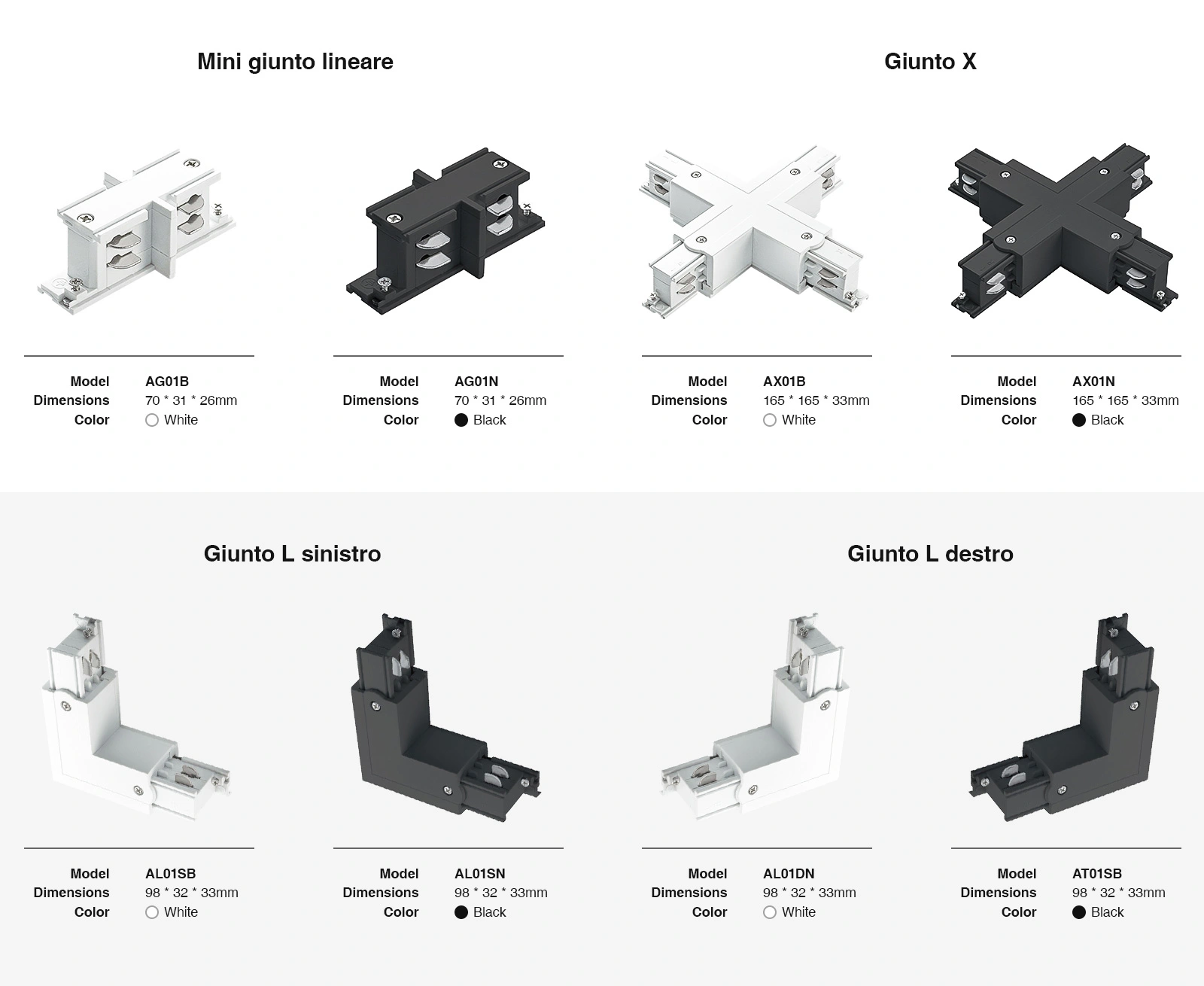 Track Lighting Accessories - Three-phase track/1000mm/White - Kosoom AB01B-Lighting Accessories--05