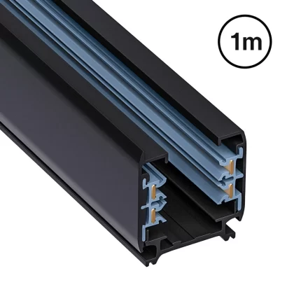 Track Lighting Accessories - Three-phase track/1000mm/Black - Kosoom AB01N-All Products--AB01N