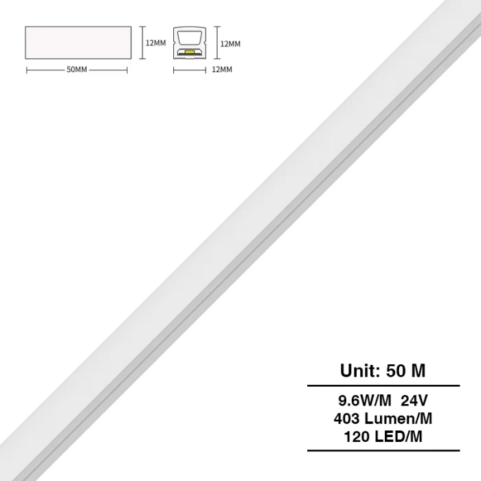 Neon LED Strip Lights(50m) - IP65/9.6w/3000k/403lm - Kosoom S0803-Smart LED Strip Lights--S0803