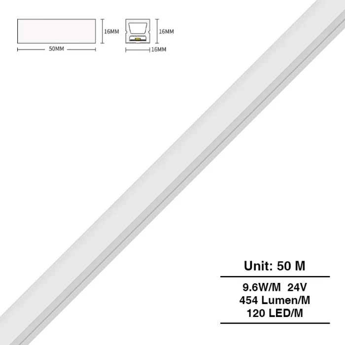 Neon LED Strip Lights(50m) - IP65/9.6w/3000k/381lm - Kosoom S0805-LED Strip Lights--S0805
