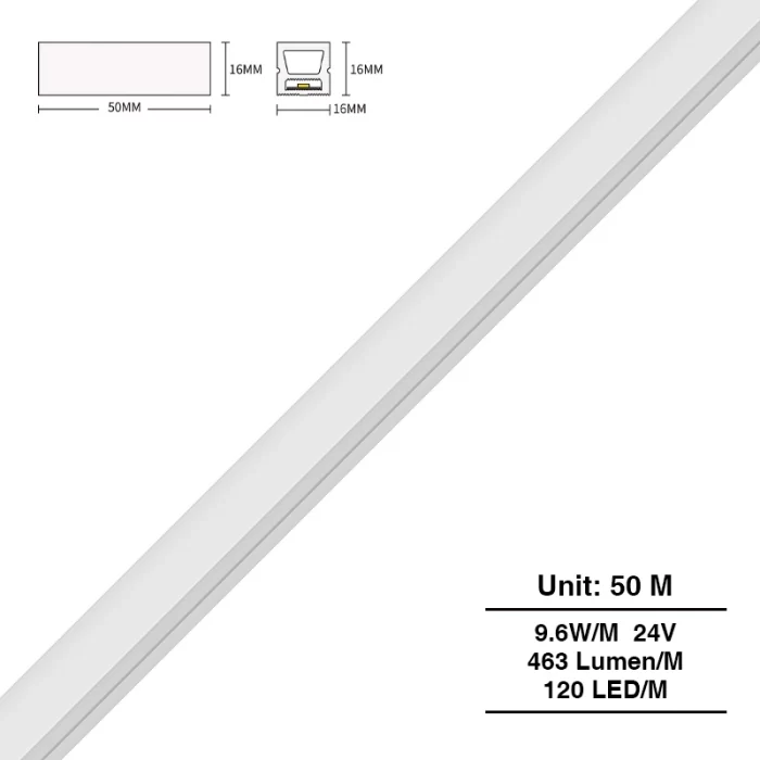 Neon LED Strip Lights(50m) - IP65/9.6w/4000k/463lm - Kosoom S0806-20m LED Strip Lights--S0806