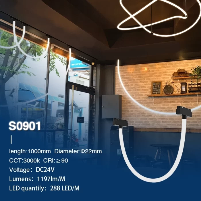 Neon LED Strip Lights - IP65/19.2w/3000k/1197lm - Kosoom S0901-LED Diffuser Strip--主图2