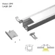 LED Profile - CN-SL04 L2000*27.2*15mm /  2 meters compressed covers and caps - Kosoom SP41-LED Aluminium Profile--01