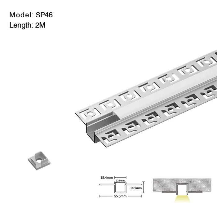 2 meters compressed covers and caps / CN-SA03 L2000*55.5*14.9mm - LED Profile - Kosoom SP46-LED Profile--01