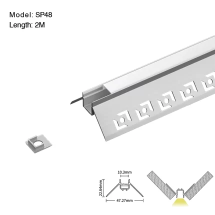 2 meters compressed covers and caps / CN-SA05 L2000*47.3*22.6mm - LED Profile - Kosoom SP48-LED Profile--01