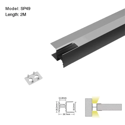 2 meters compressed covers and caps / CN-SA02 L2000*61.8*13.8mm - LED Profile - Kosoom SP49-LED Profile--01